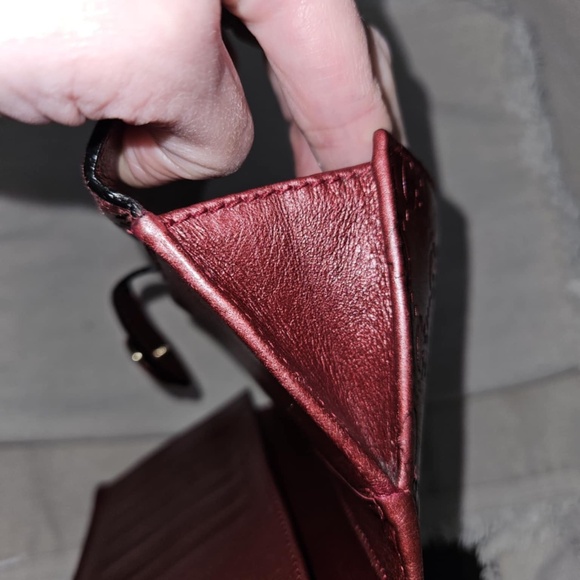 Auth GUCCI Long Wallet Lovely Heart Logo GG Patterned Issima Leather Bordeaux - Picture 6 of 11